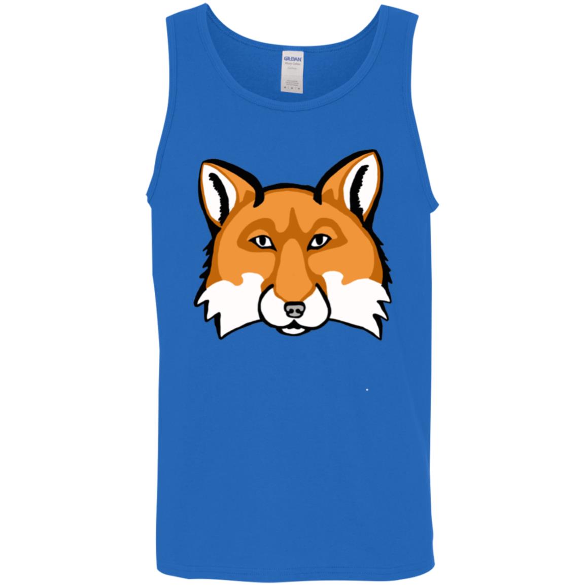 Blue Men’s pure sustainable cotton  tank red fox