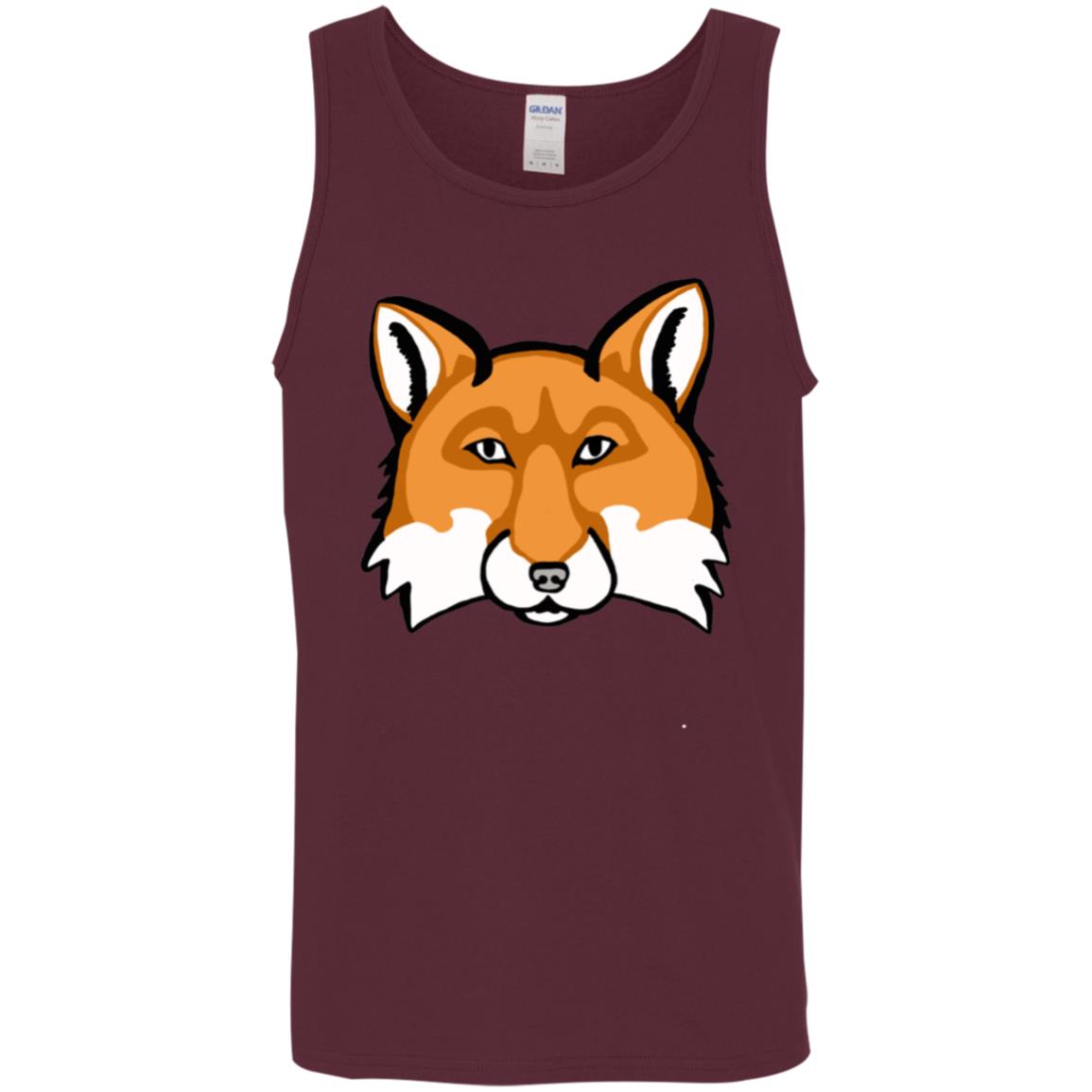 Maroon Men’s pure sustainable cotton  tank red fox