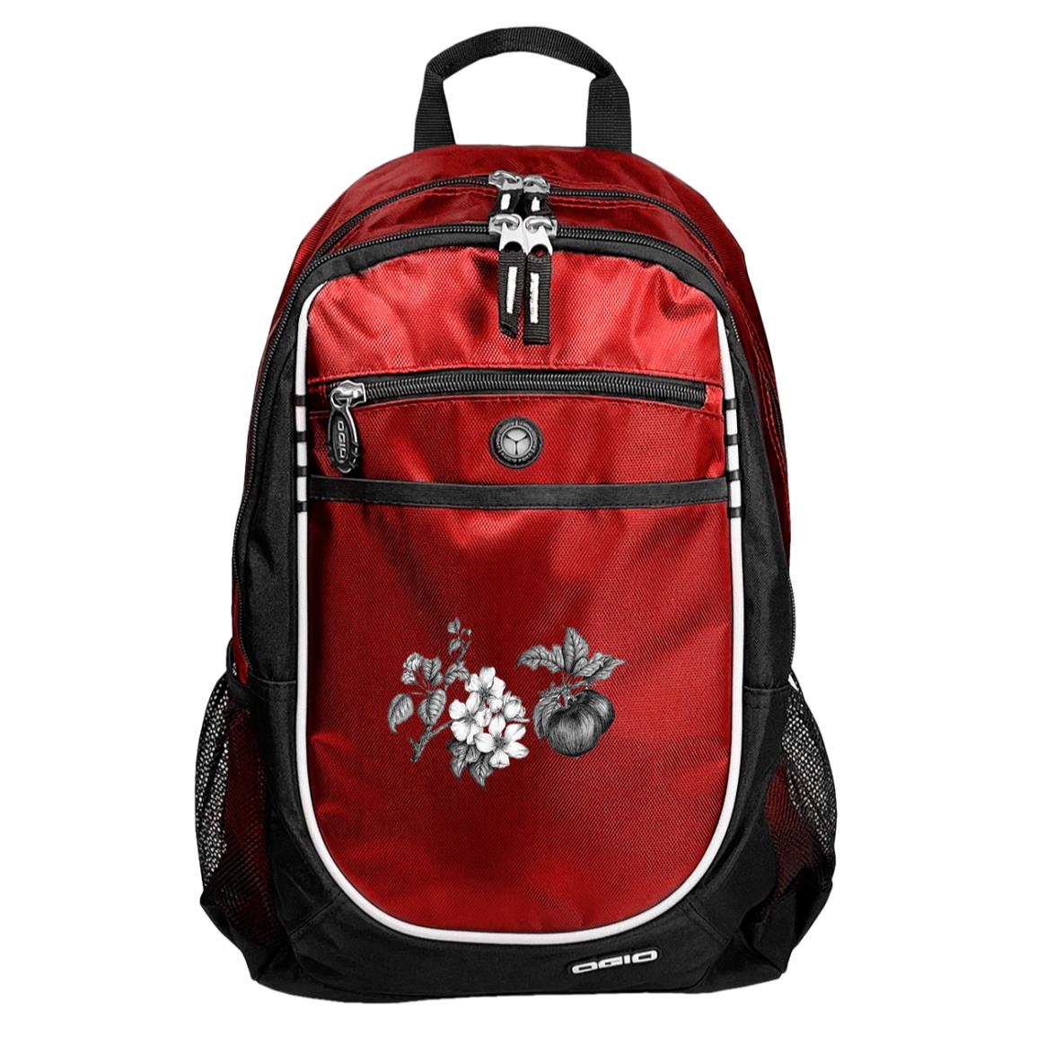 Red sport backpack apple blossom