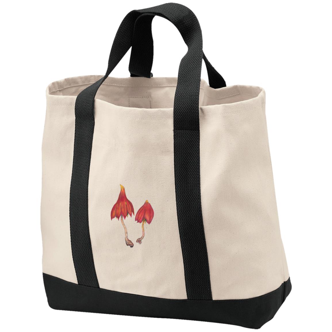 Cotton Canvas market tote elfcap fungi