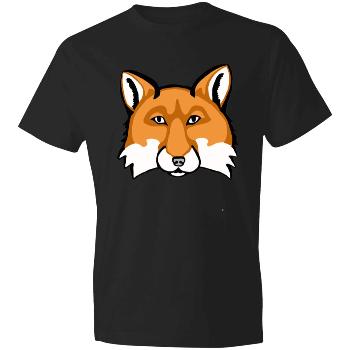 Black Light weight combed cotton mens tee red fox