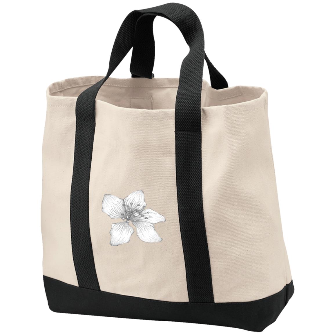 Cotton Canvas market tote apple blossom