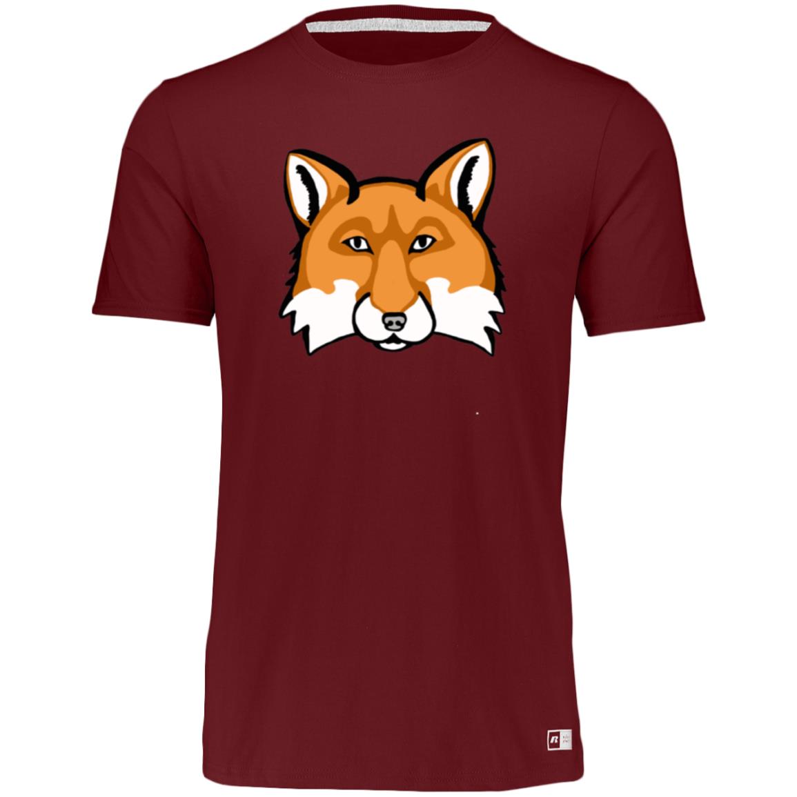 Maroon Men’s poly blend tee red fox