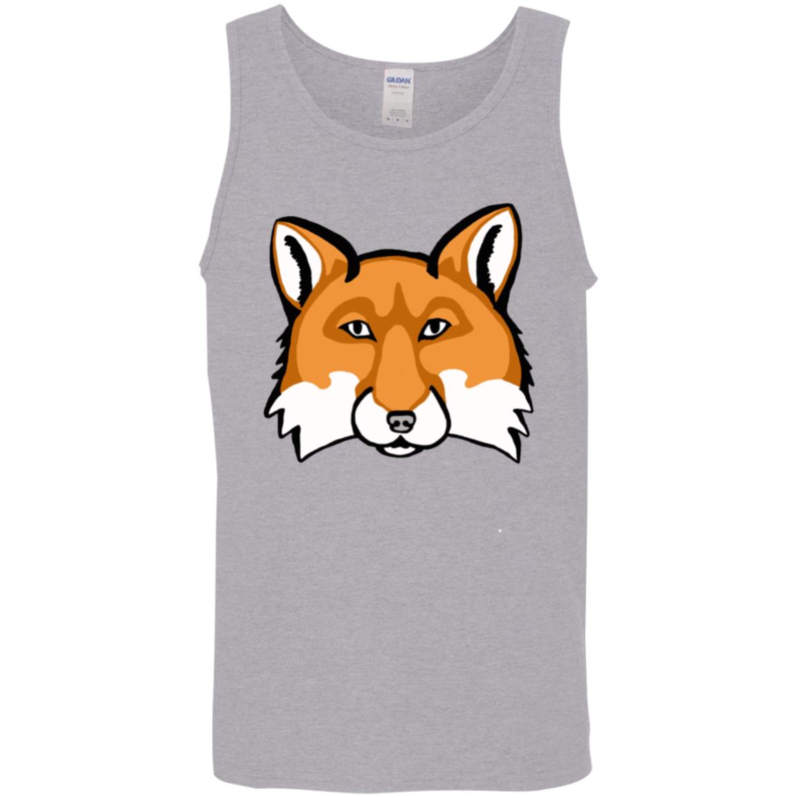 Grey Men’s pure sustainable cotton  tank red fox