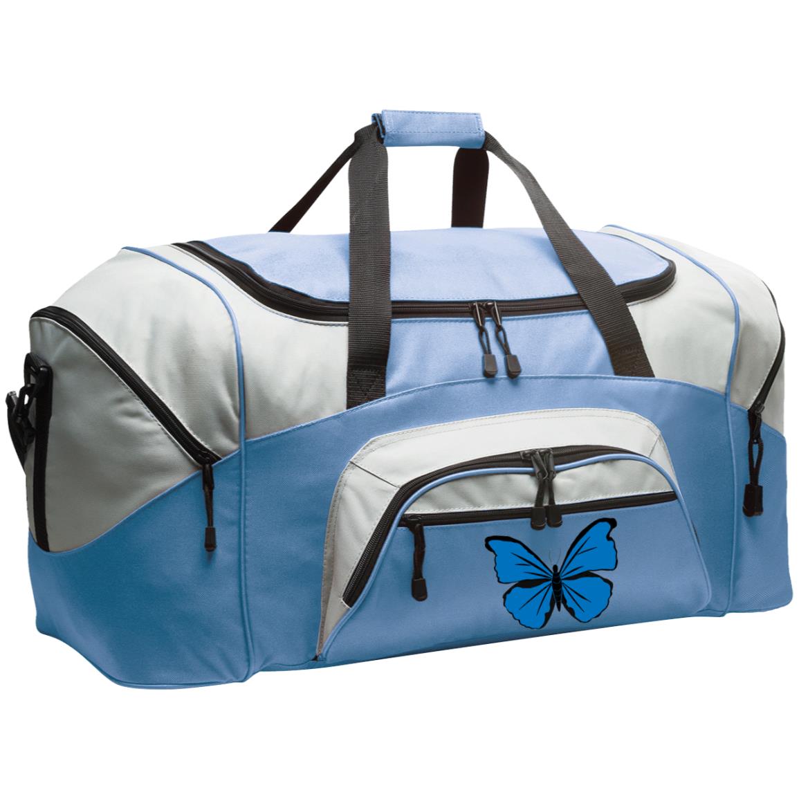 Duffel Bag (Large) Cramer's Blue Morpho Butterfly 1