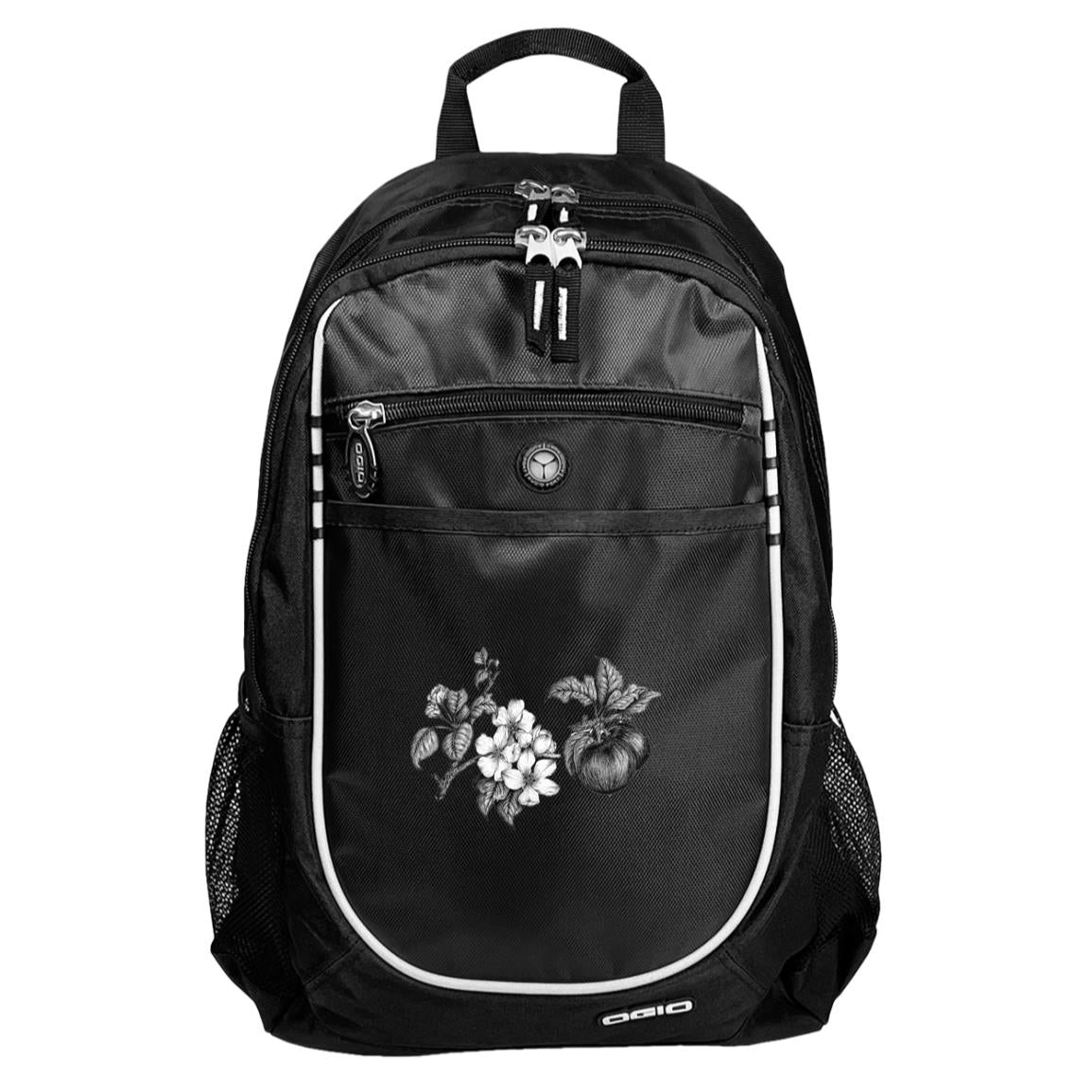 Black sport backpack apple blossom
