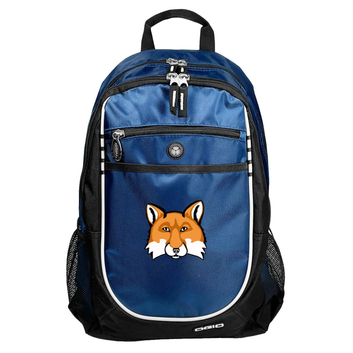 Blue sport backpack red fox