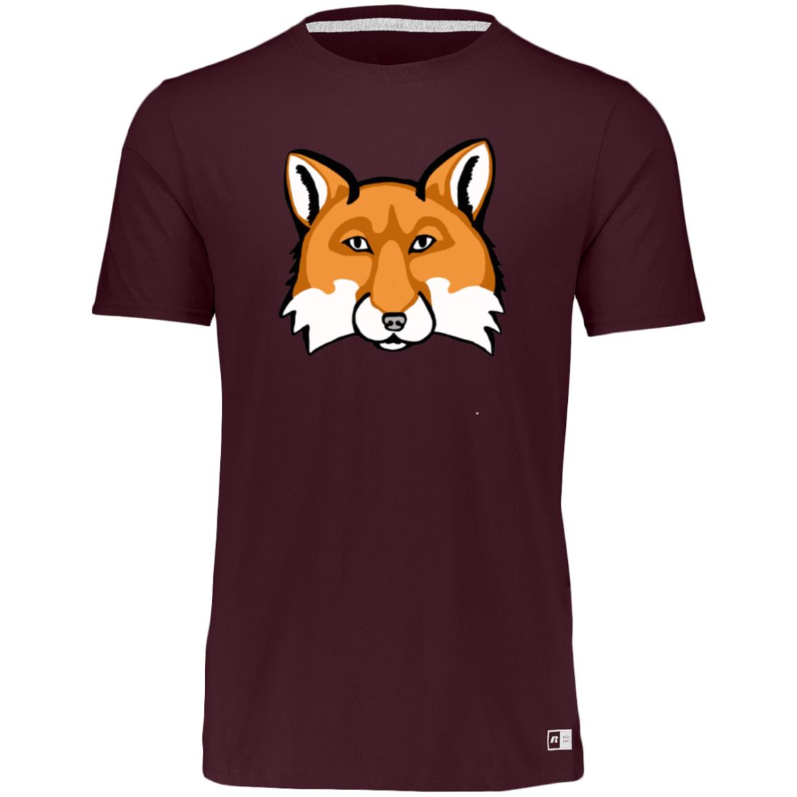 Dark plum Men’s poly blend tee red fox