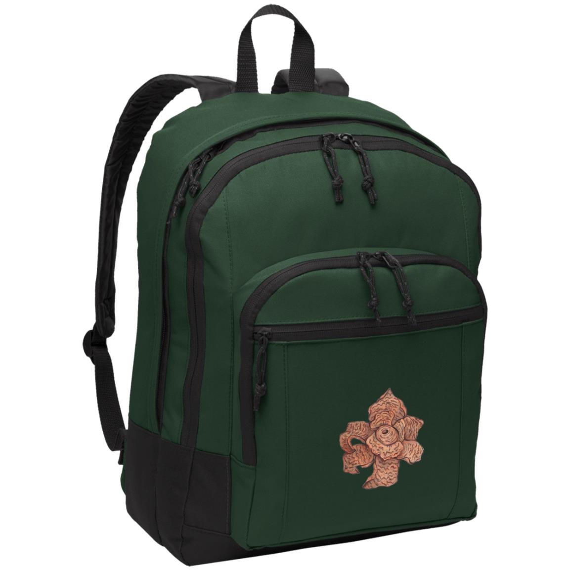 Green poly canvas back pack earth star fungus