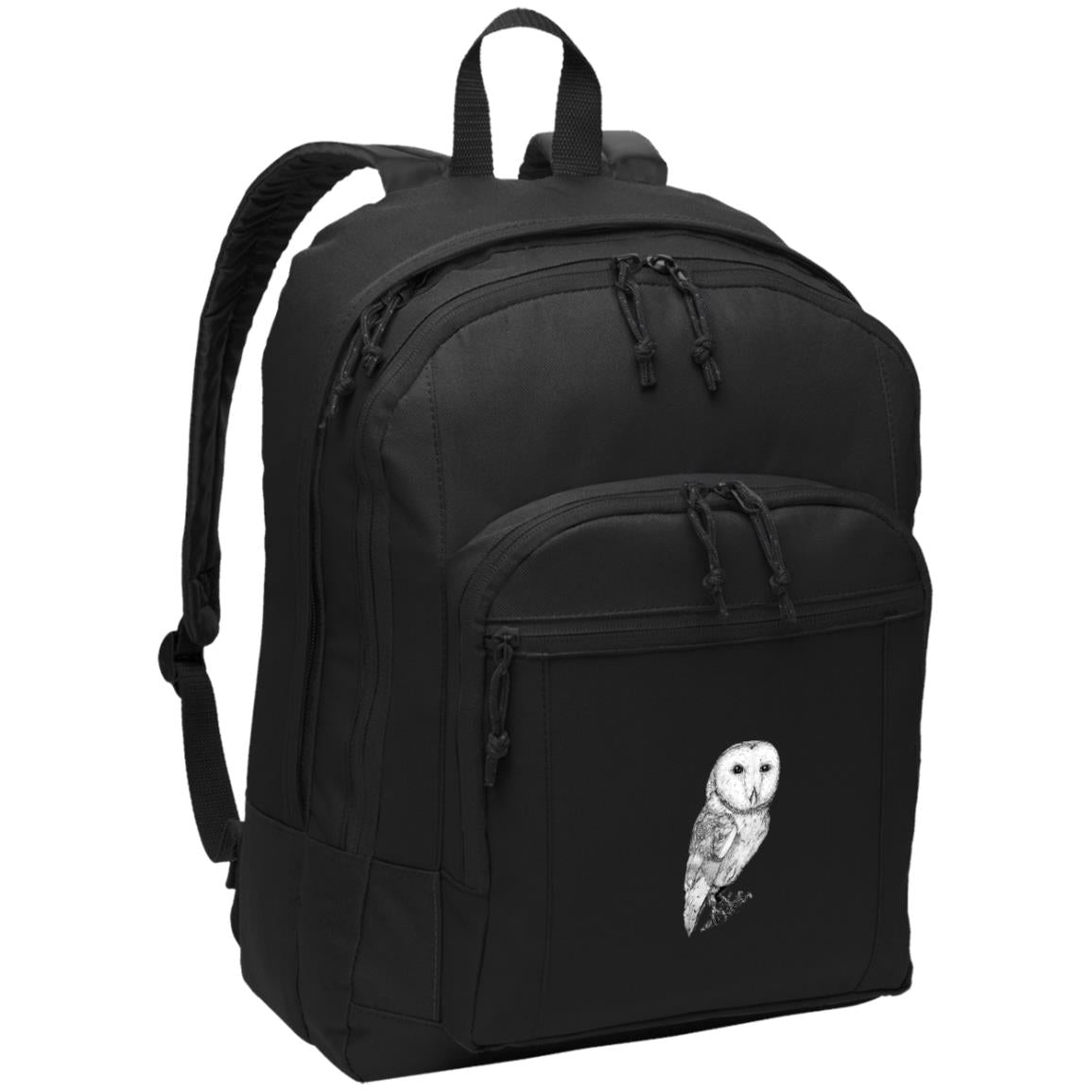 Black poly canvas pack pack barn owl