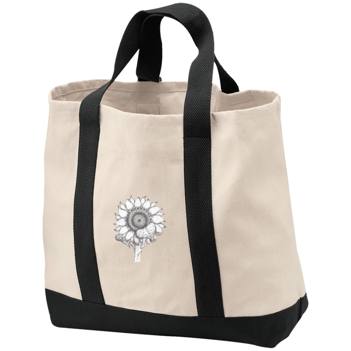 Cotton Canvas market tote sunflower