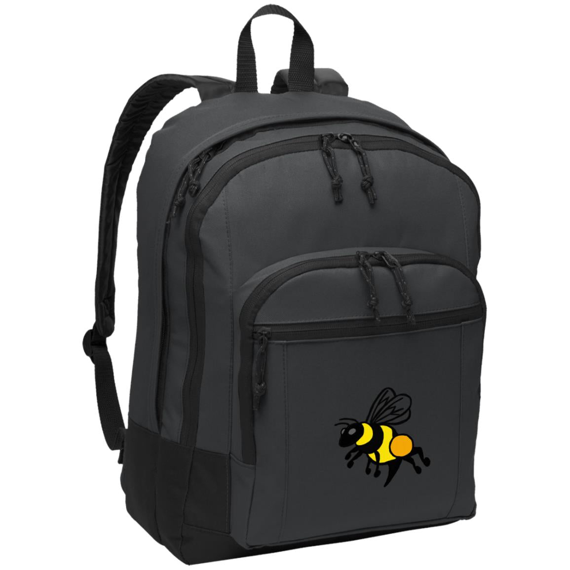 Grey poly canvas back pack honeybee