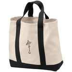 Cotton Canvas market tote parasol mushroom