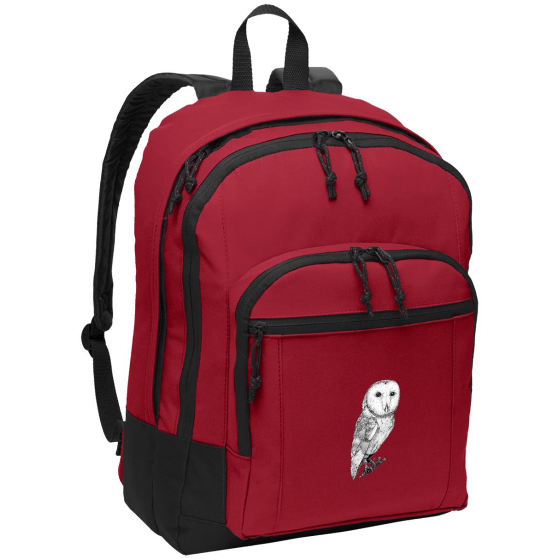 Red poly canvas pack pack barn owl