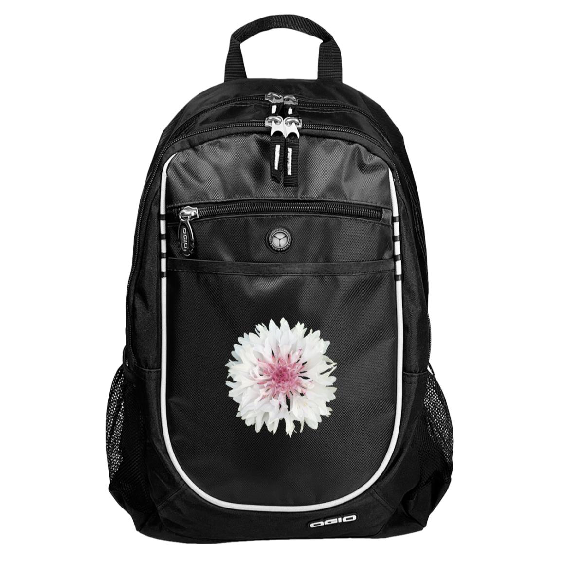 Black sport backpack pink cornflower