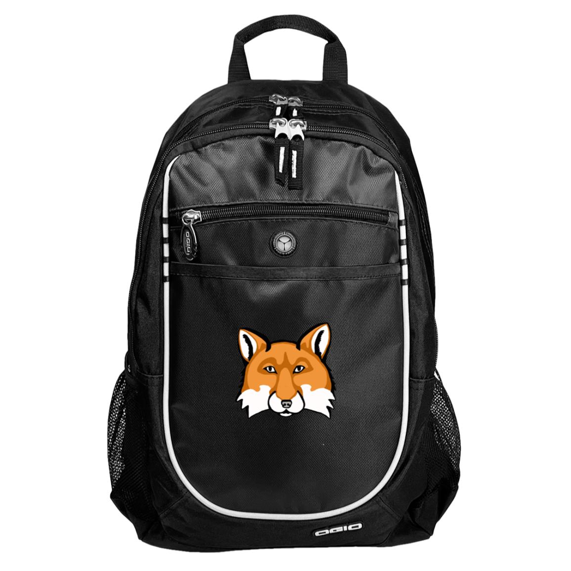 Black sport backpack red fox