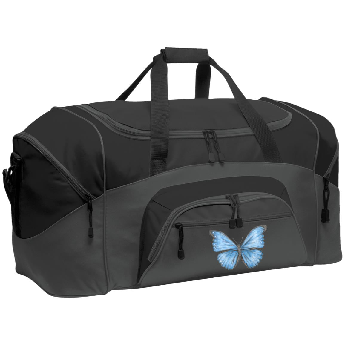 Duffel Bag (Large) Cramer's Blue Morpho Butterfly 1