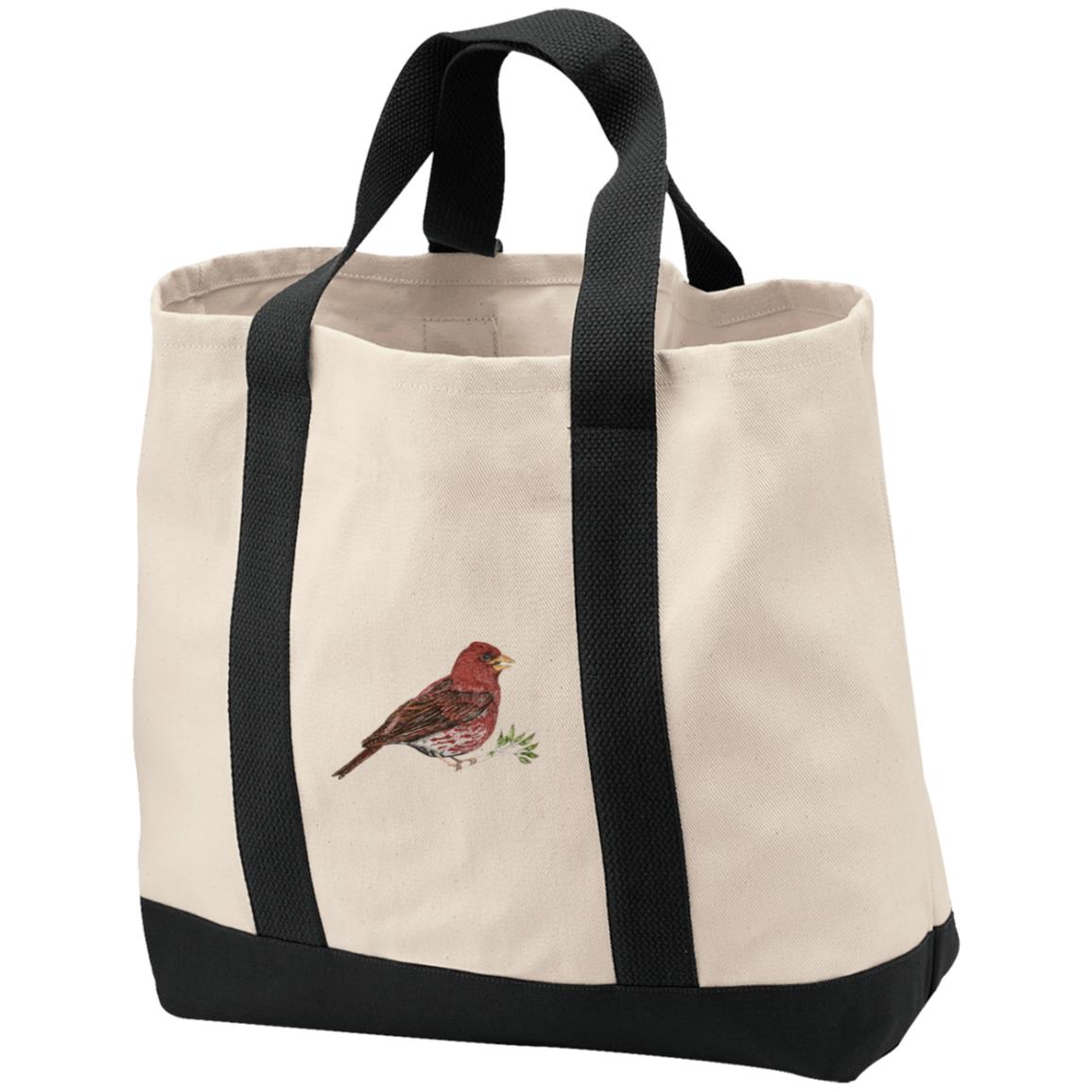 Cotton Canvas market tote purple finch