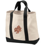 Cotton Canvas market tote earth star fungus