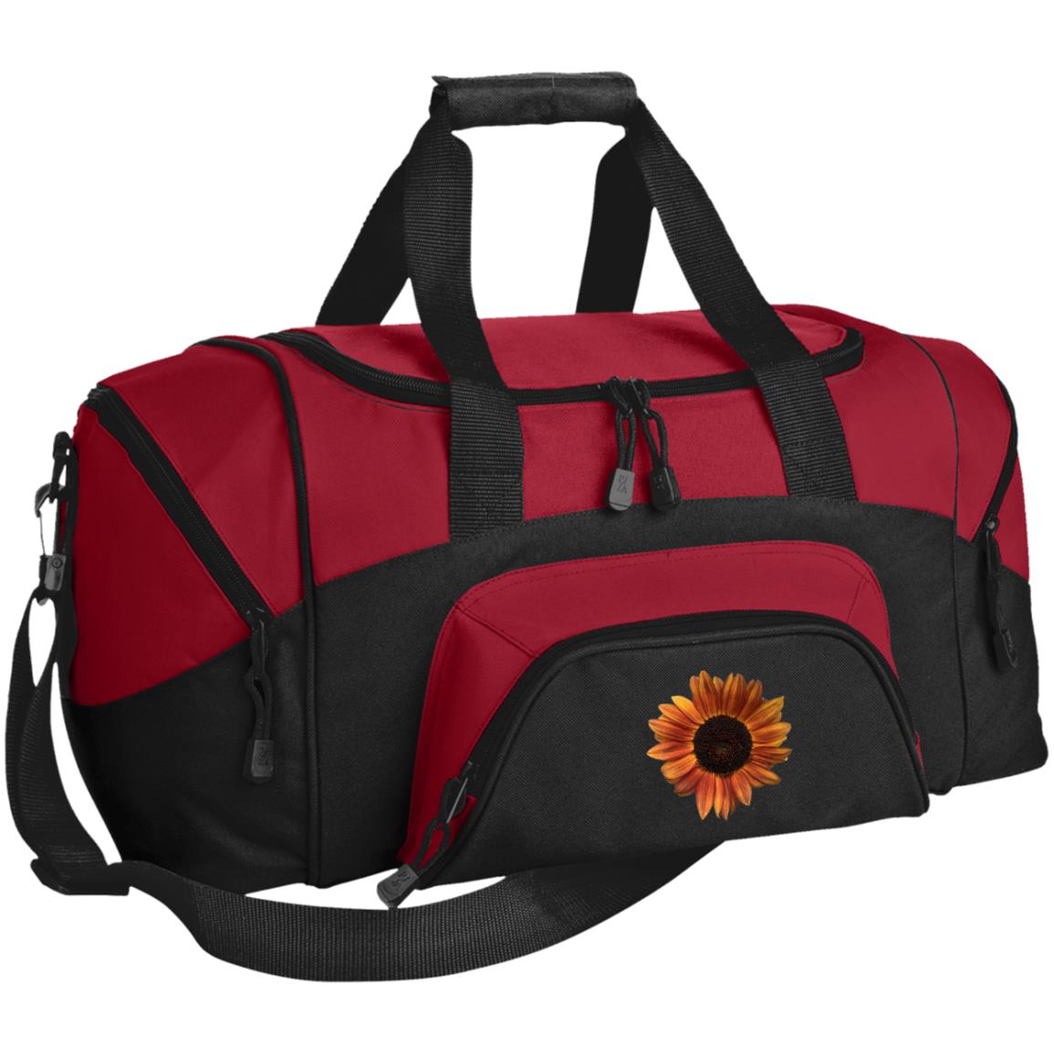 Duffel Bag (Small) Red Sunflower  2