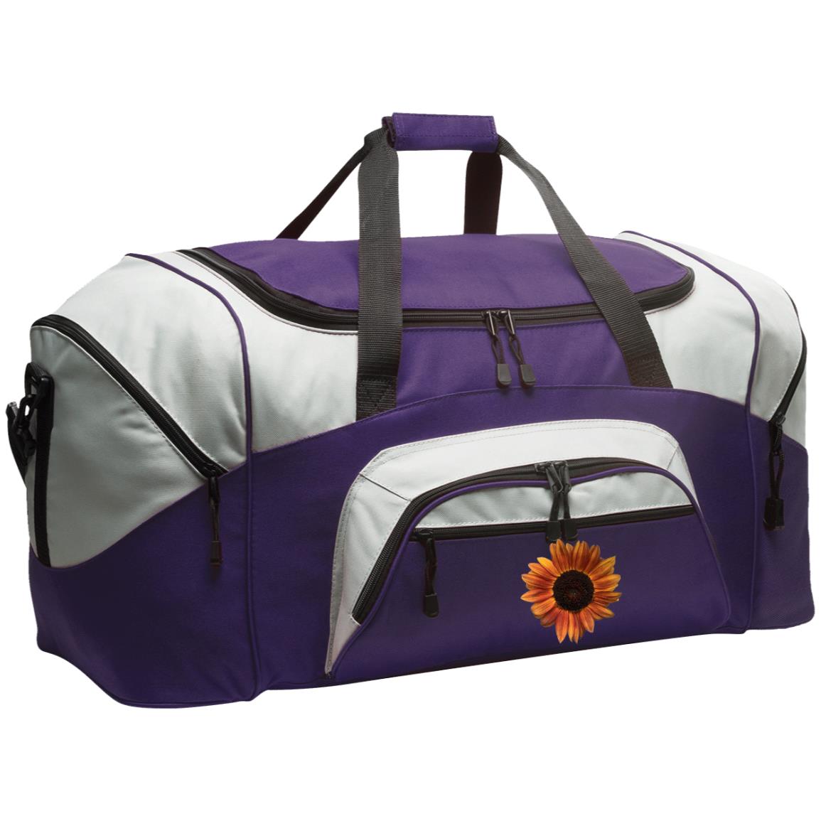 Duffel Bag (Large) Red Sunflower 2