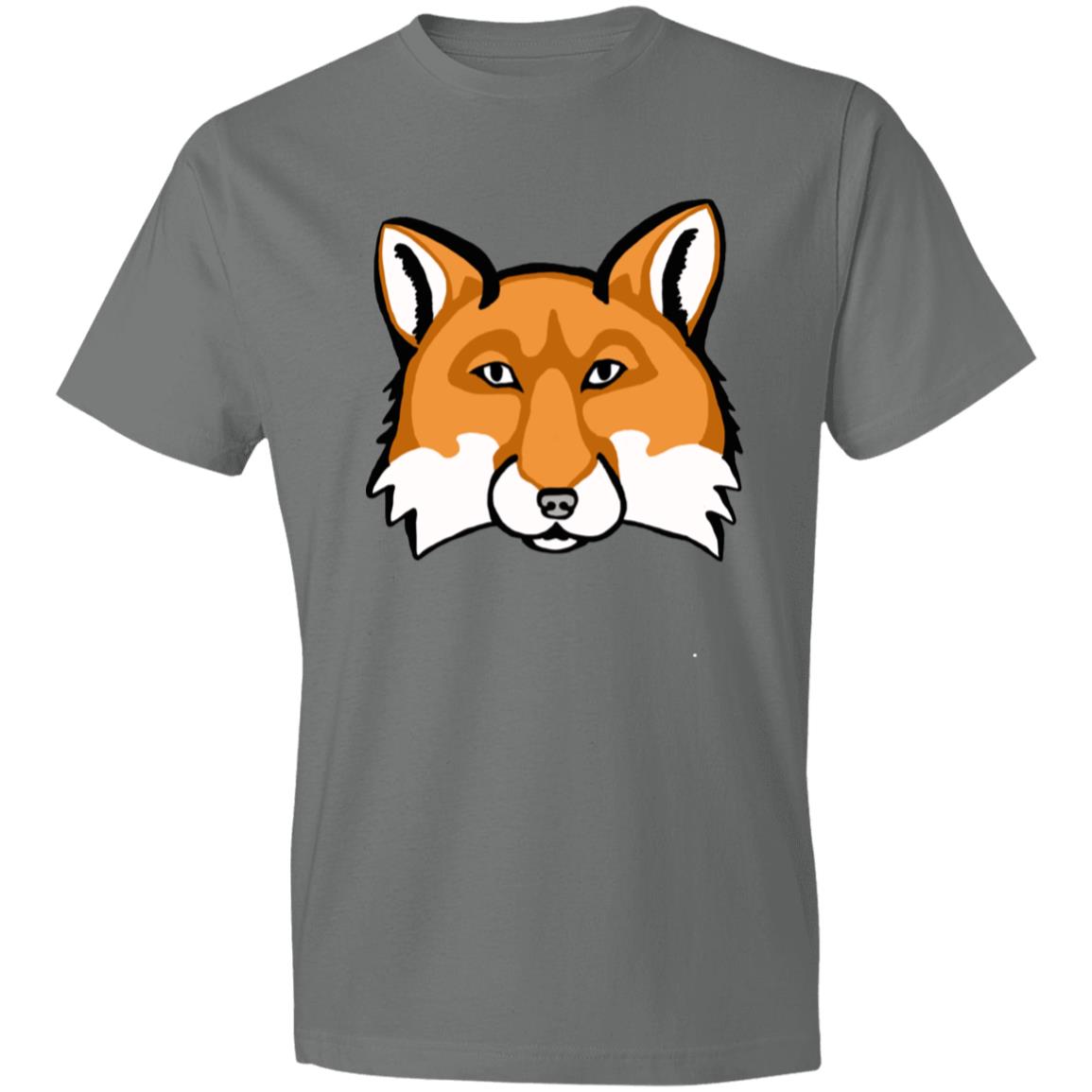 Dark grey Light weight combed cotton mens tee red fox