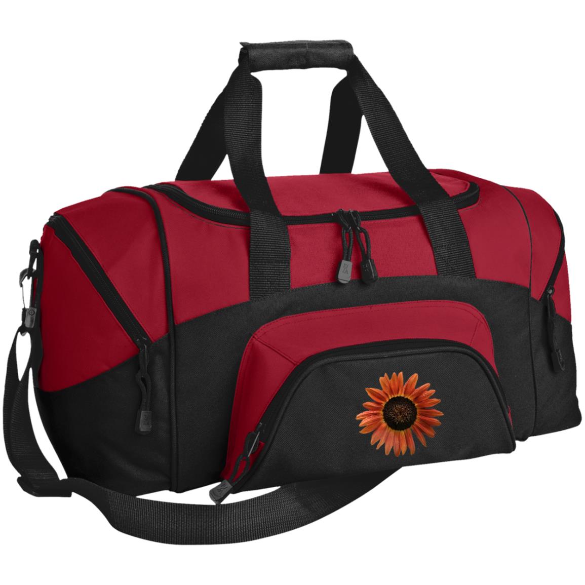 Duffel Bag (Small) Red Sunflower  1