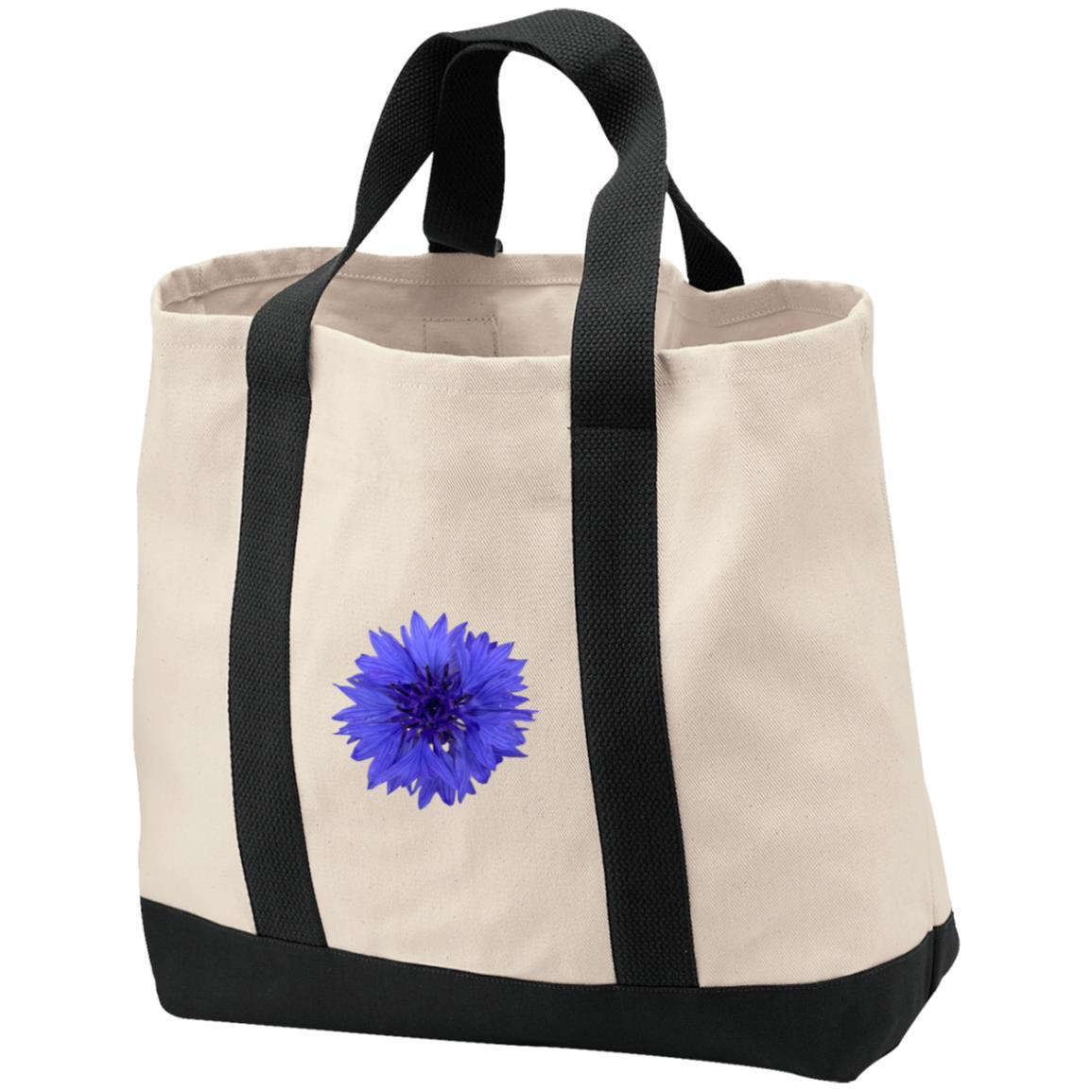 Cotton Canvas market tote blue cornflower