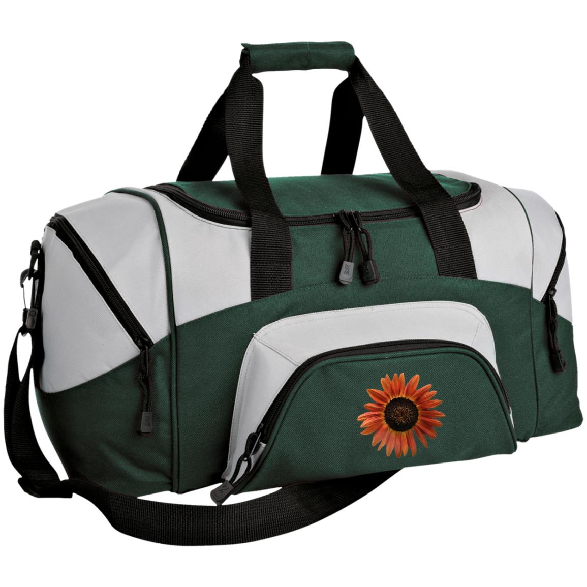 Duffel Bag (Small) Red Sunflower  1