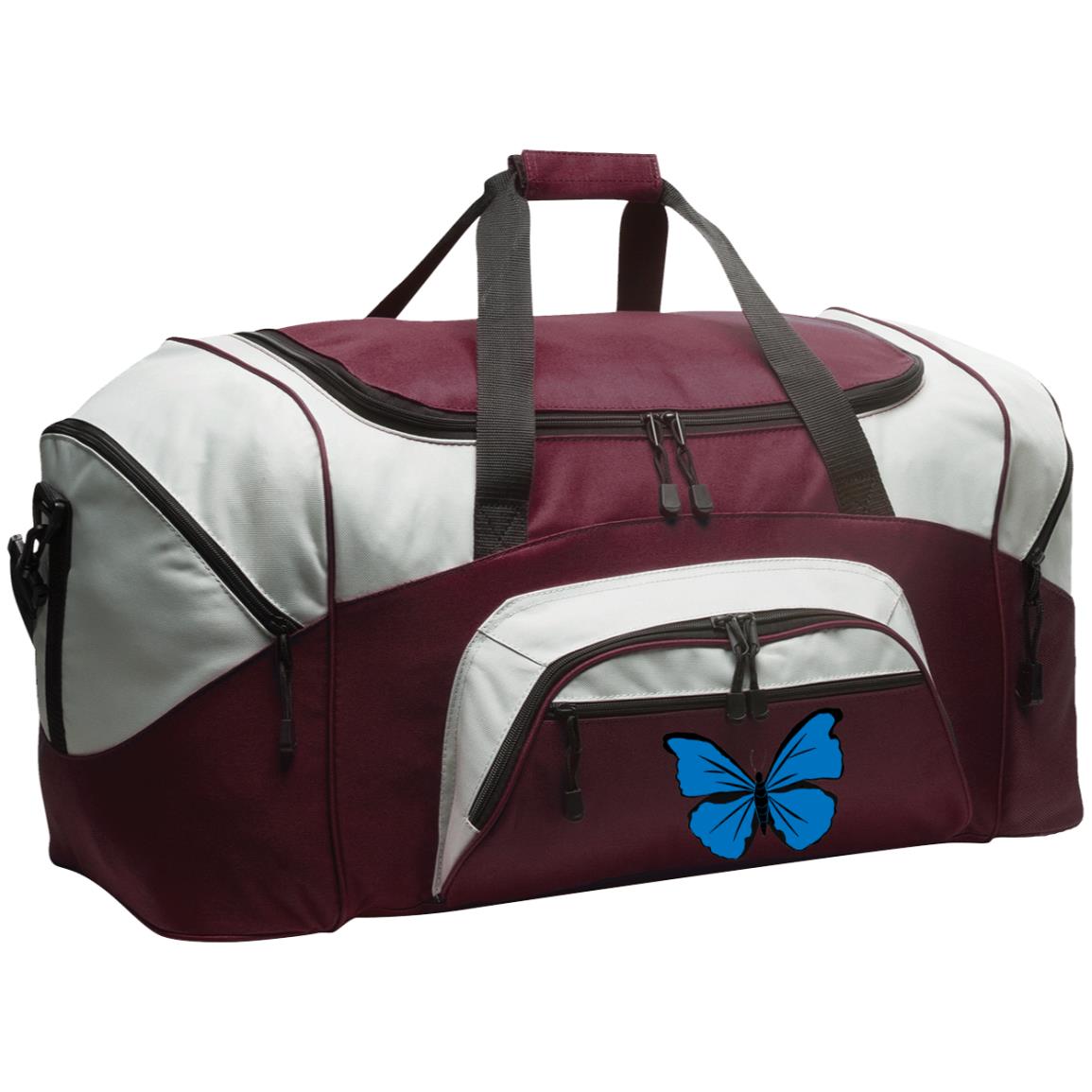 Duffel Bag (Large) Cramer's Blue Morpho Butterfly 1