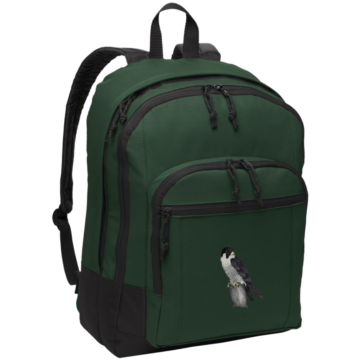 Green poly canvas back pack peregrine falcon