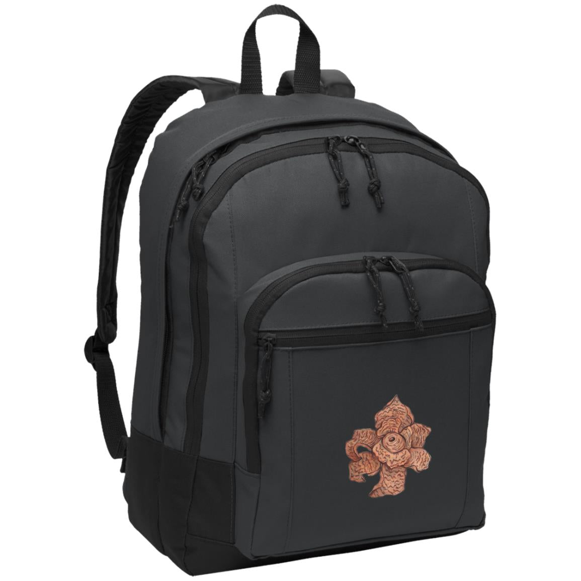 Grey poly canvas back pack earth star fungus