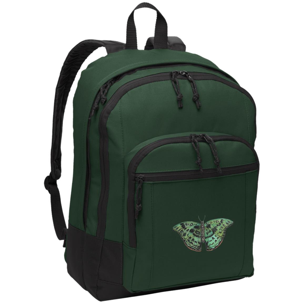 Poly canvas green backpack green african butterfly