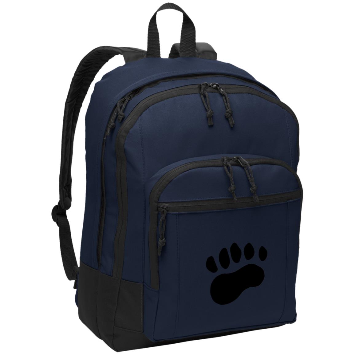 Navy poly canvas pack pack bear paw