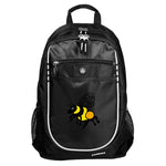 Black sport backpack honey bee