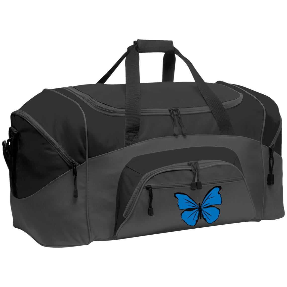 Duffel Bag (Large) Cramer's Blue Morpho Butterfly 1