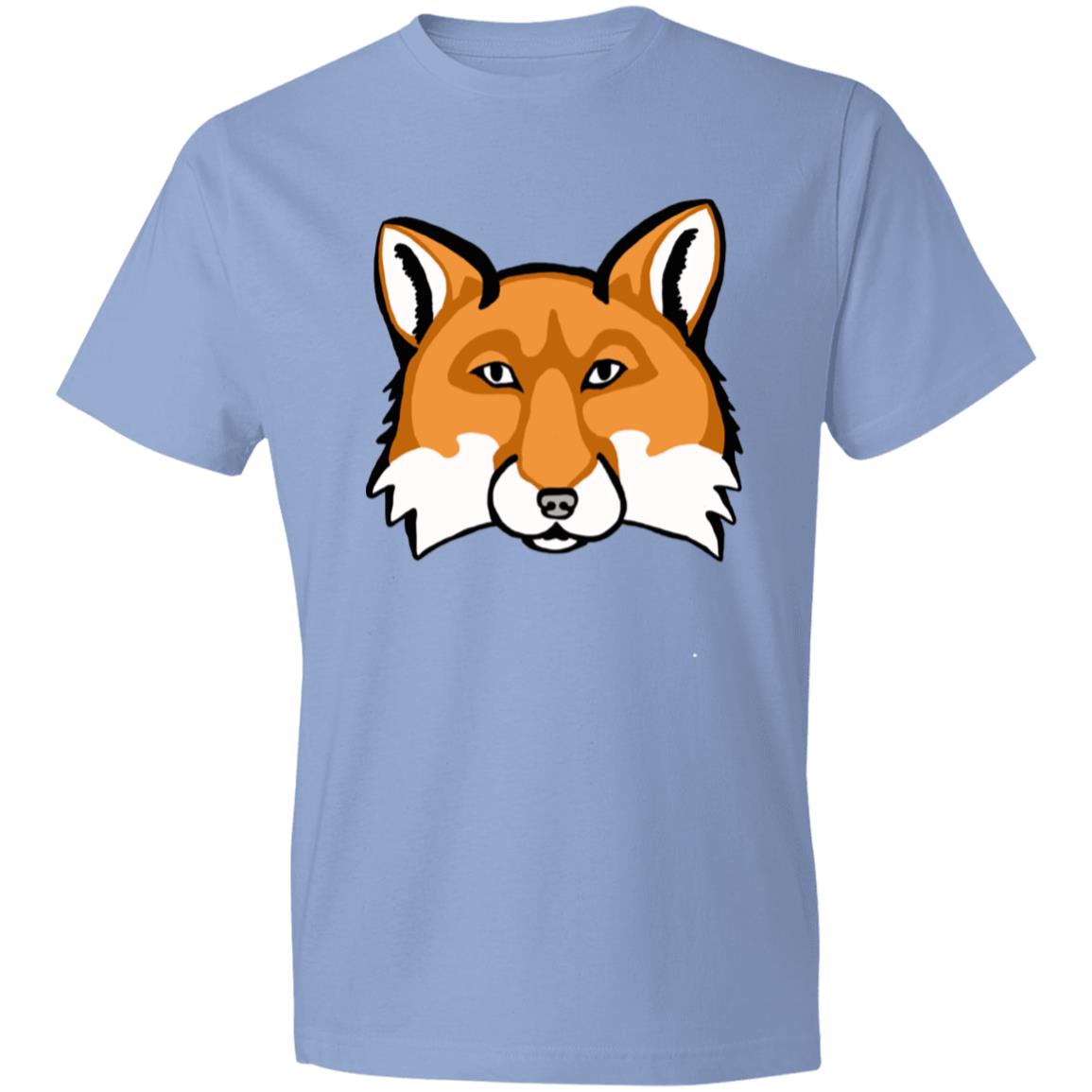 Pale blue Light weight combed cotton mens tee red fox