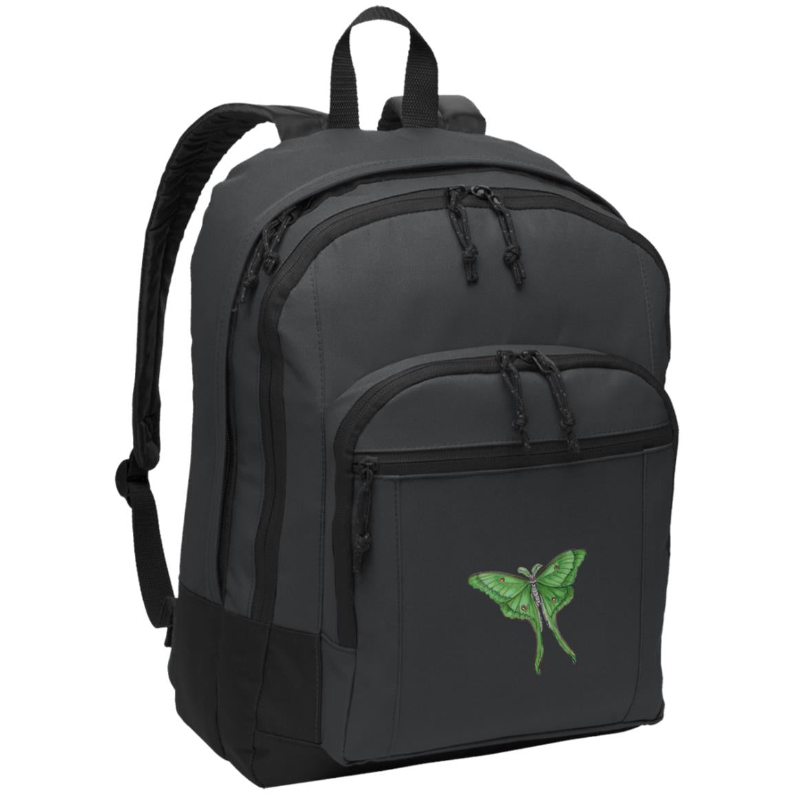 Grey poly canvas back pack luna moth