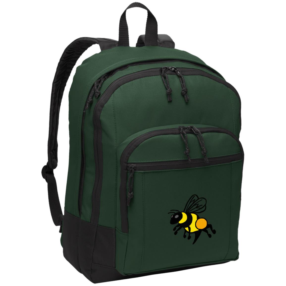 Green poly canvas back pack honeybee