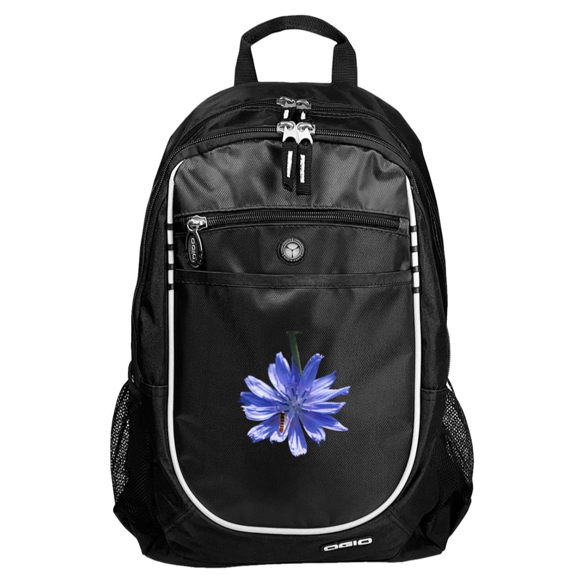 Black sport backpack blue chicory