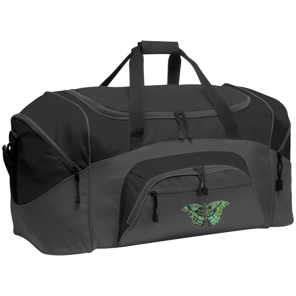 Duffel Bag (Large) Green African Butterfly 1