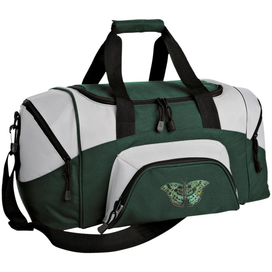 Duffel Bag (Small) Green African Butterfly  1