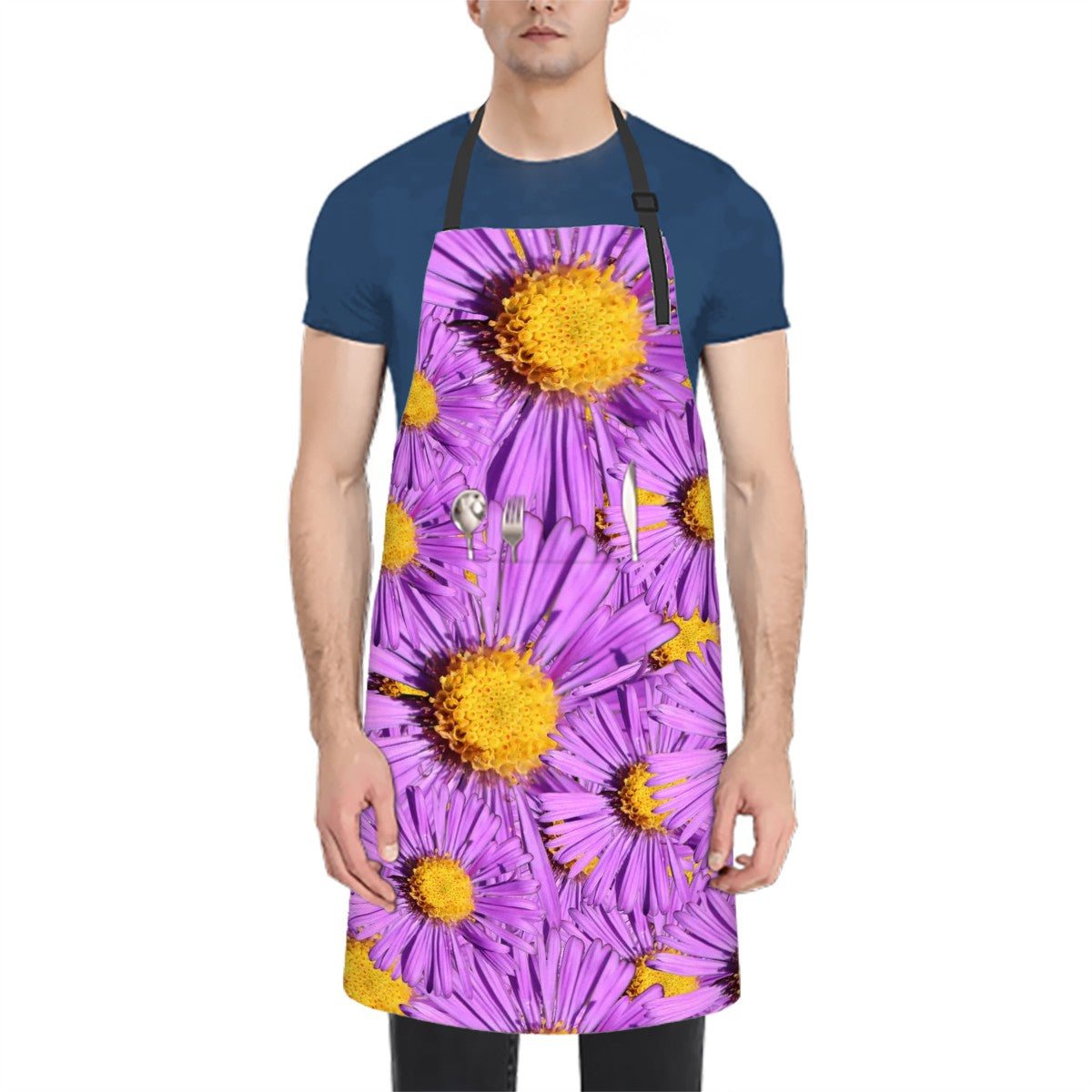 Apron (With Pockets) Purple Aster 1