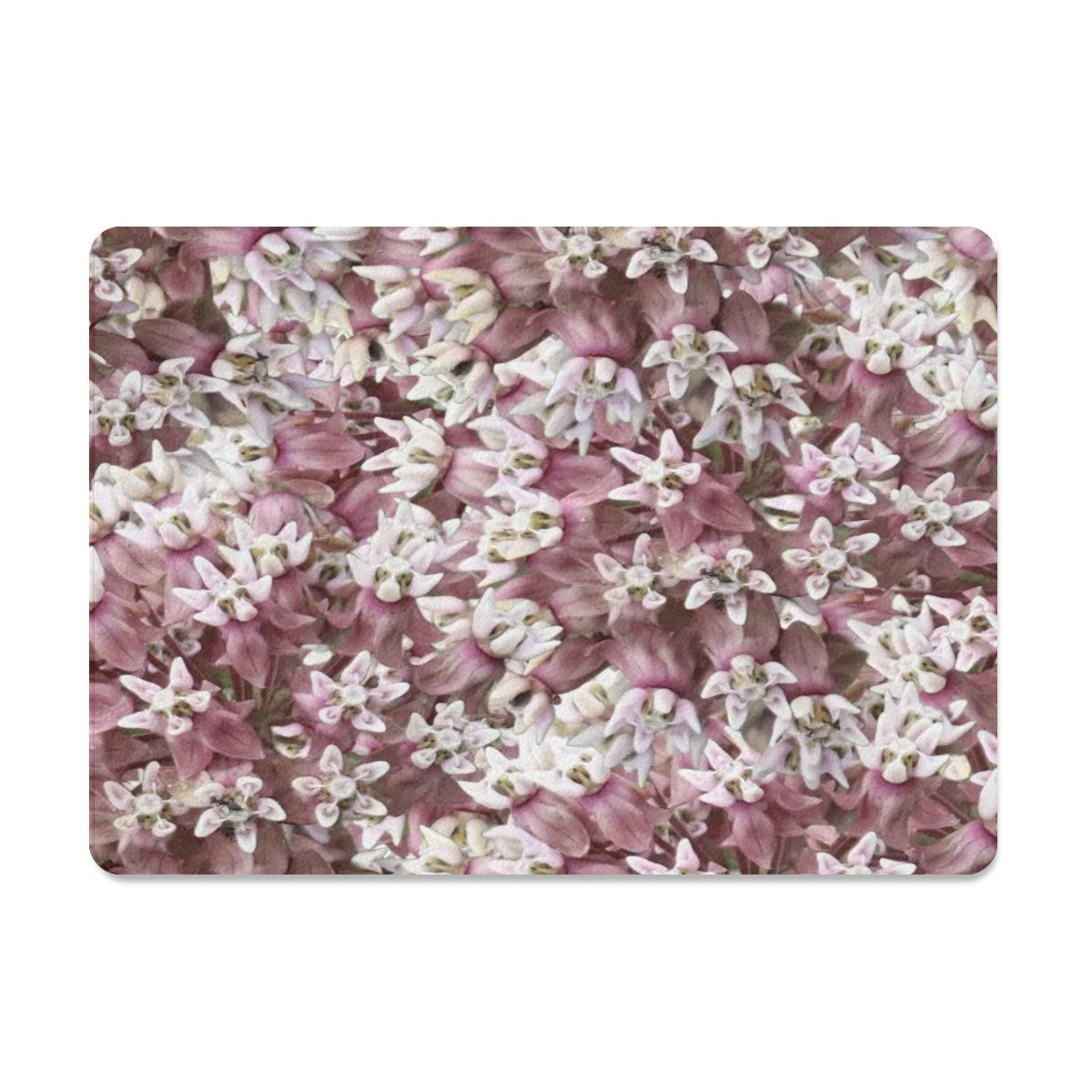 Glass cutting board (11x15.7in) with milkweed floral print