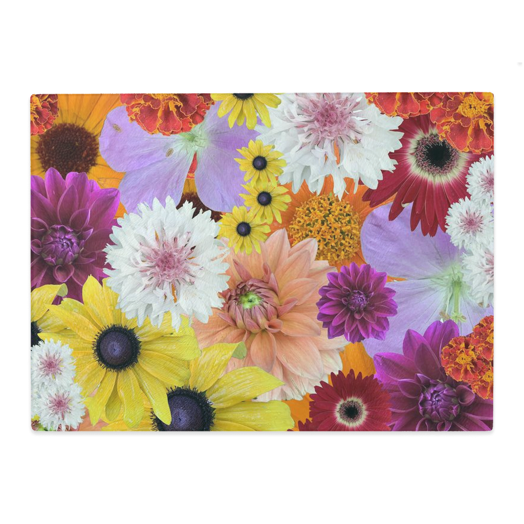 Glass cutting board flower fun 1