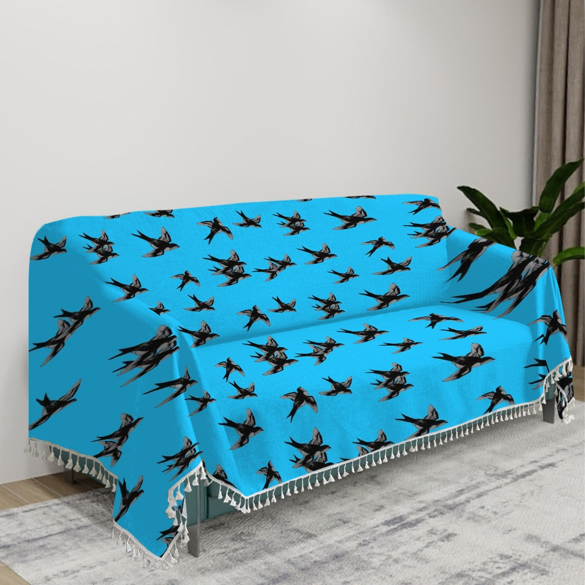 Couch cover (two sizes) barn swallow pattern