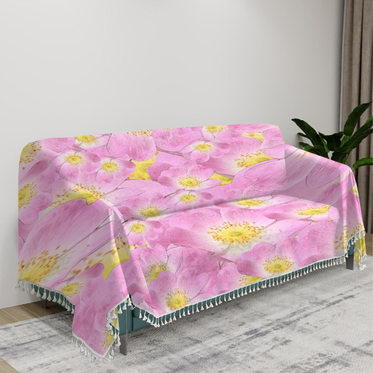 Couch cover (Two sizes available) wild rose floral patten