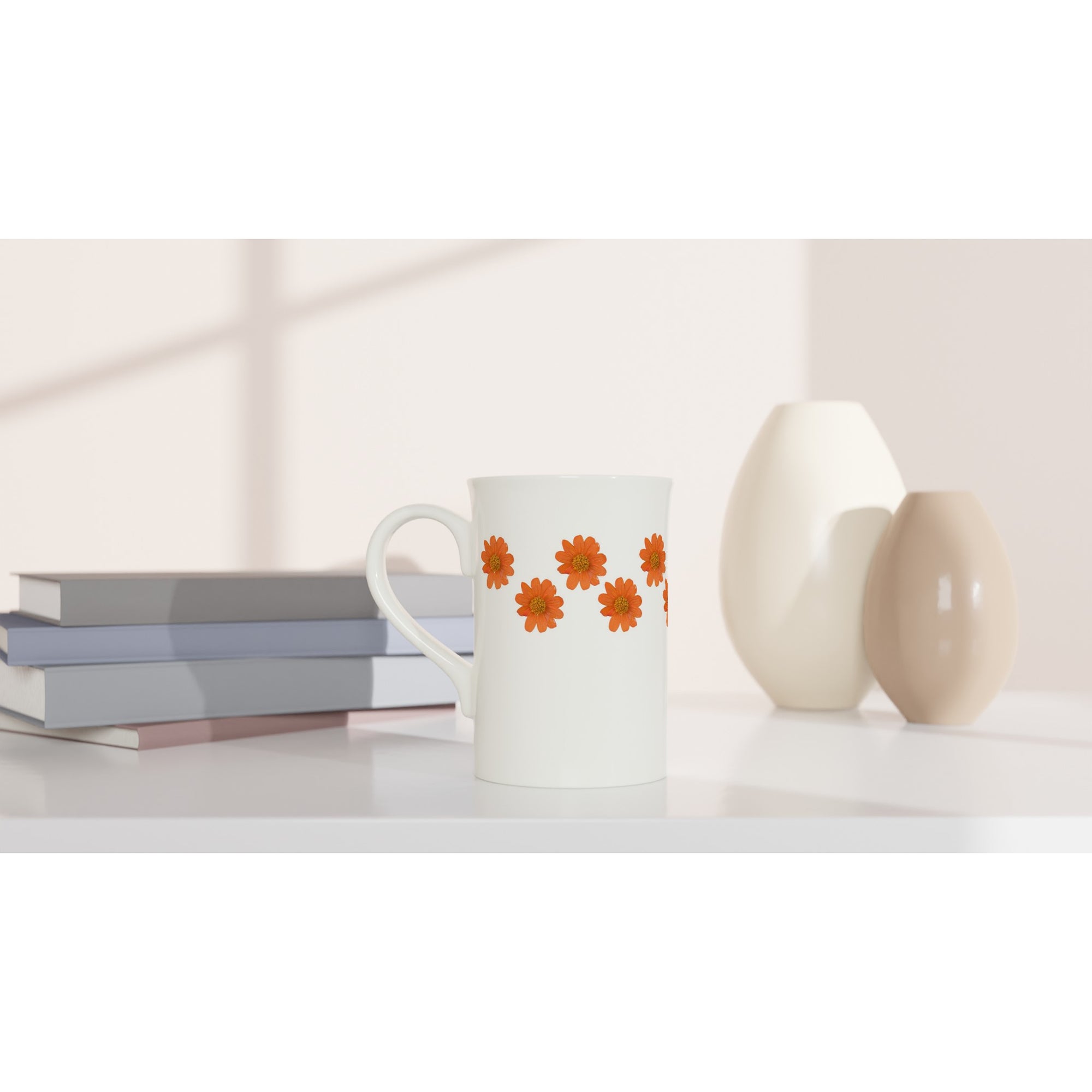 Porcelain Slim Mug (10oz) Tithonia 1