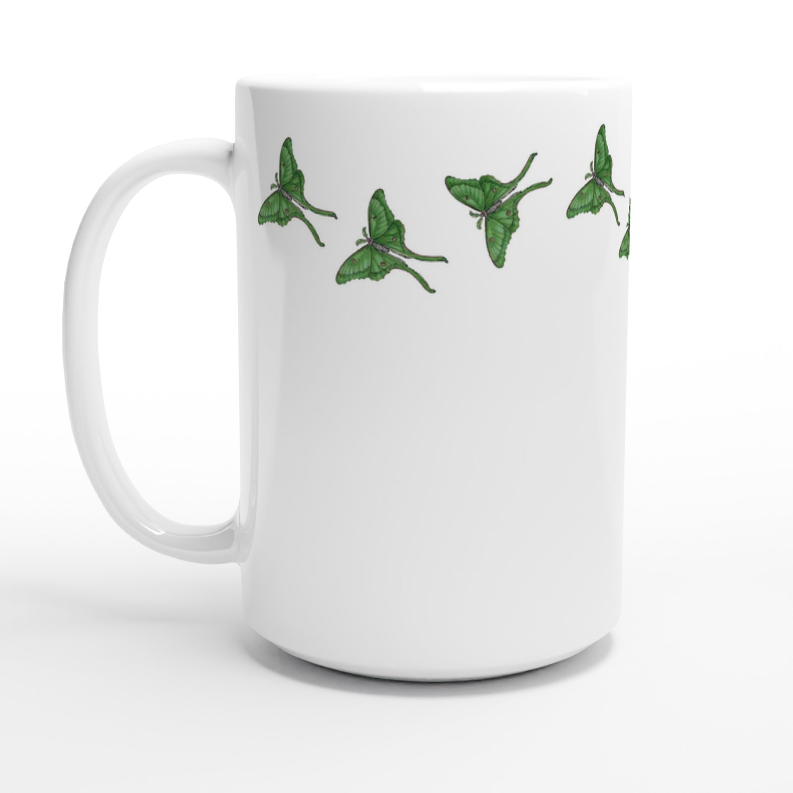 Ceramic mug 15oz luna moth pattern