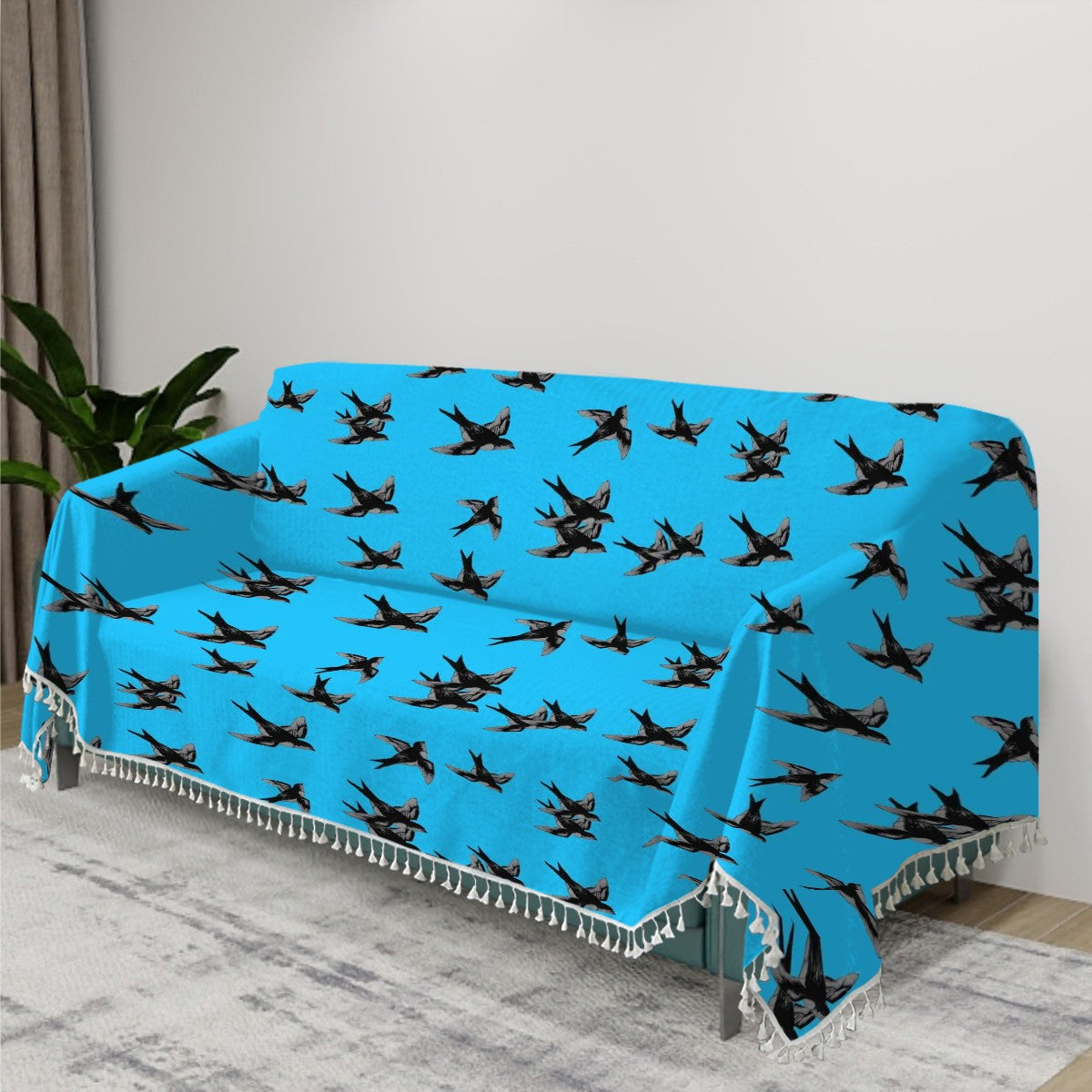 Couch cover (two sizes) barn swallow pattern